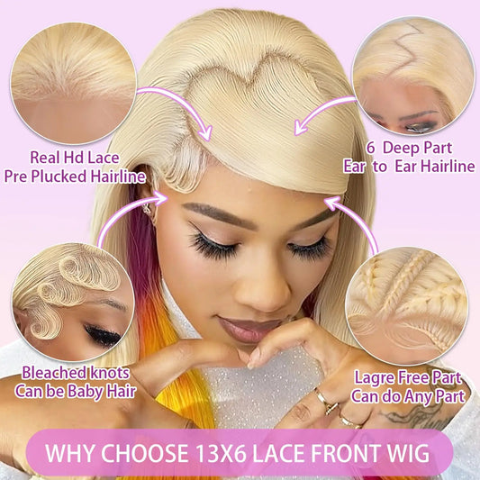 40 Inch 613 Lace Front Wigs curly