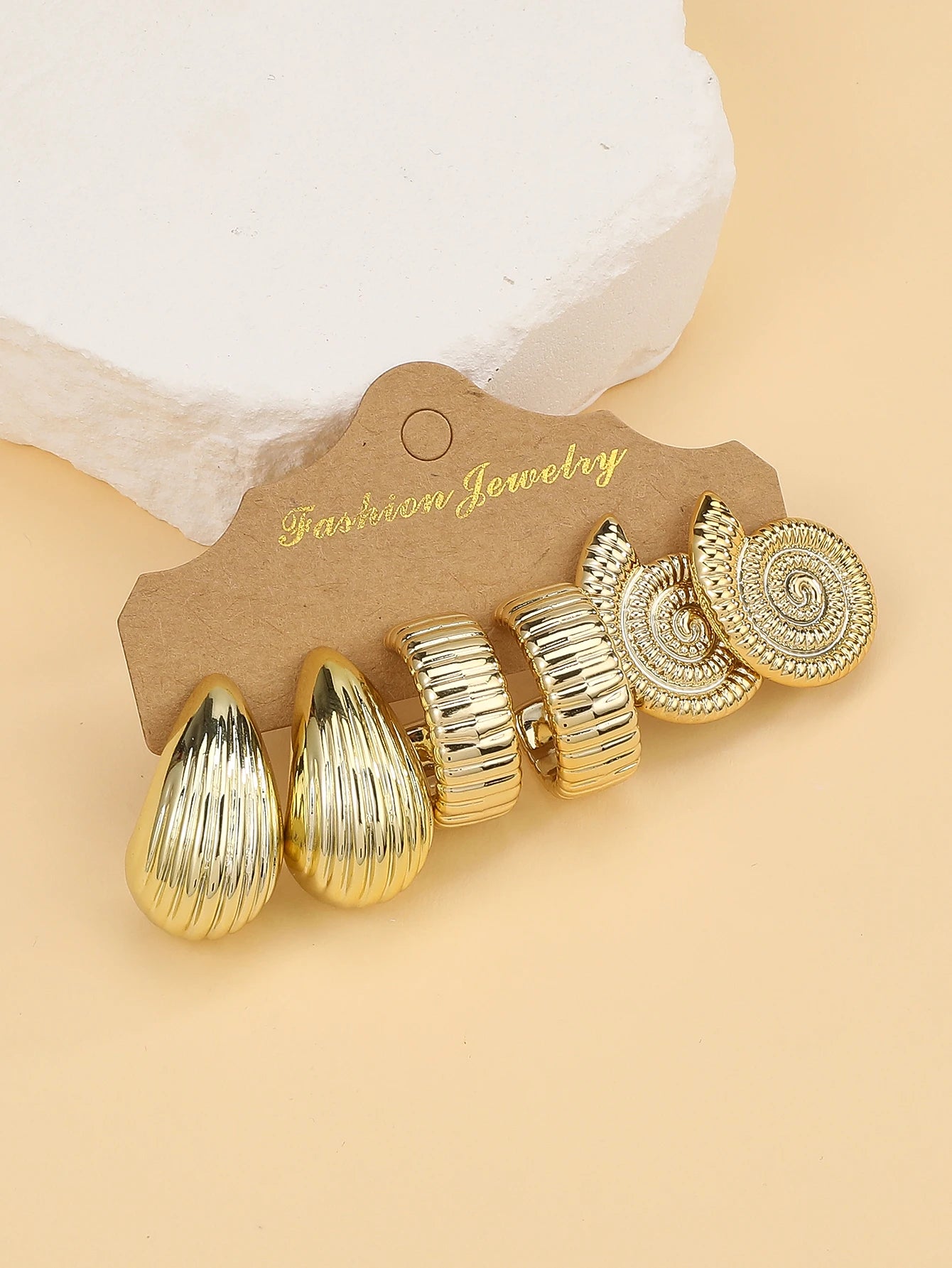 3PAIRS-6PAIRS/Set Fashionable &Golden Starfish,