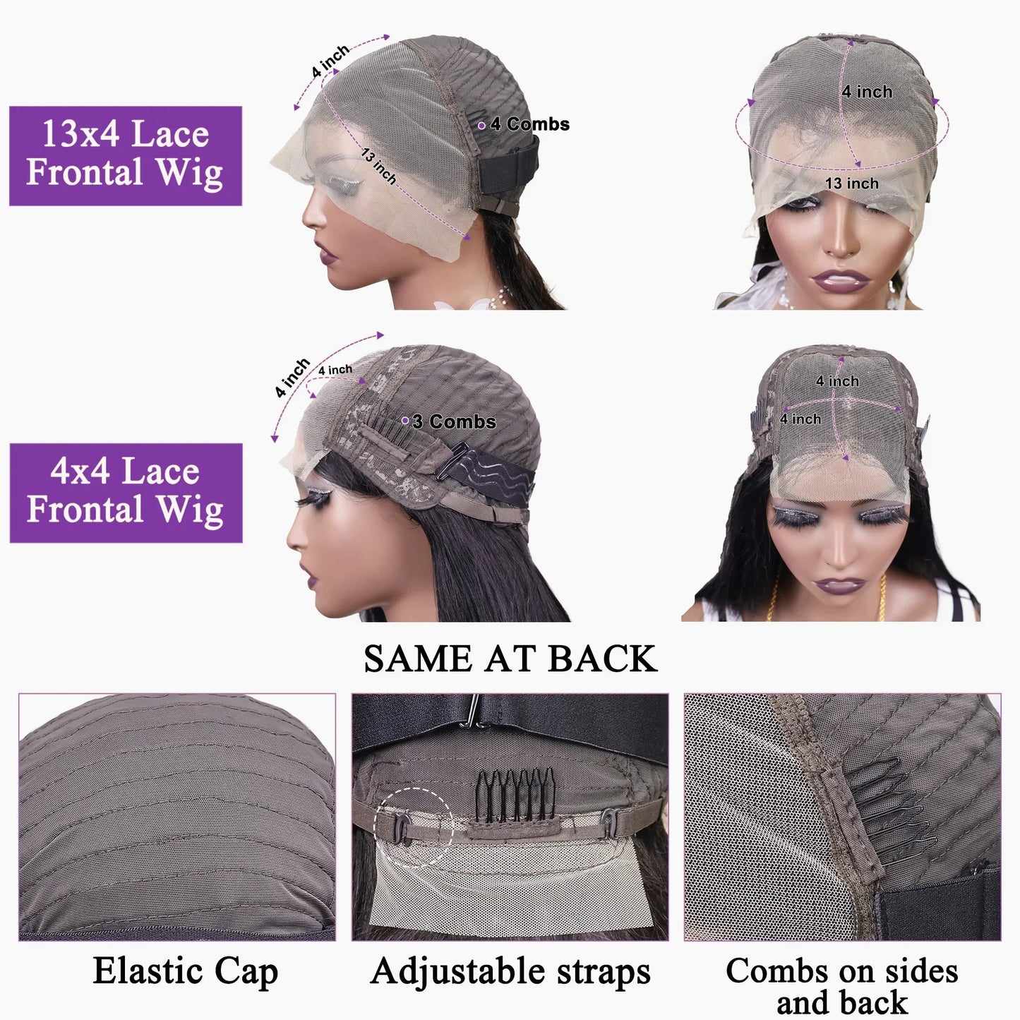 Bob Wig Human Hair 13x4