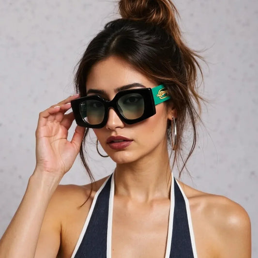 Black Geometric Glasses