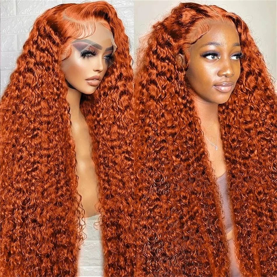 Orange Ginger Lace Front Wig Curly