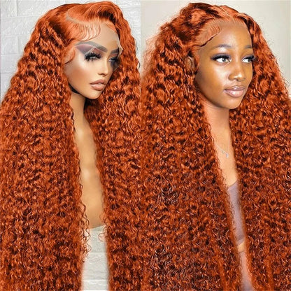 Orange Ginger Lace Front Wig Curly