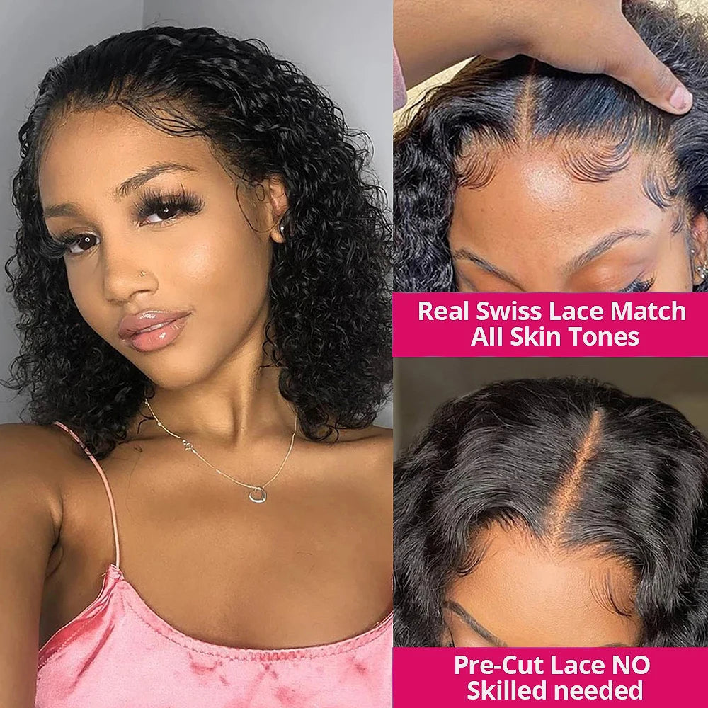 Wear And Go 13x4 Water Wave Bob curly
