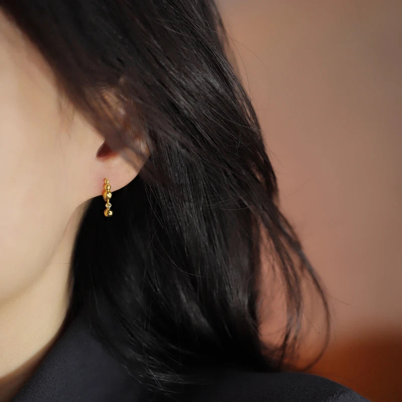 Silver Earrings Simple Fashionable