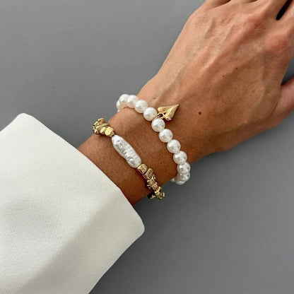 2Pcs/Set Elegant Imitation Pearl Bracelet