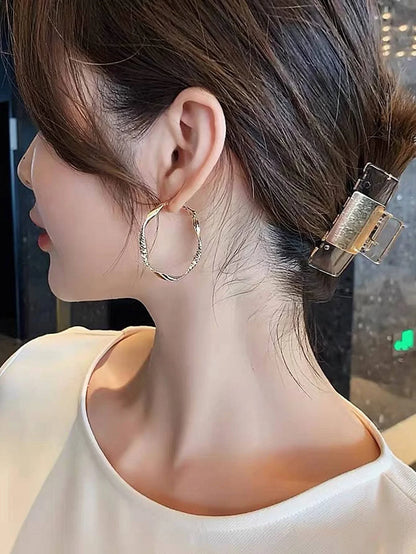 Exquisite silky texture design earrings