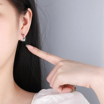 Gold Crystals Simple Earrings