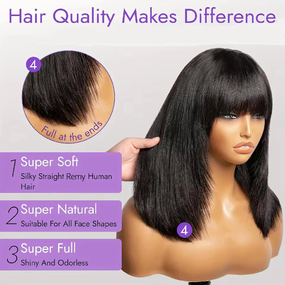 Straight Short Bob Wig