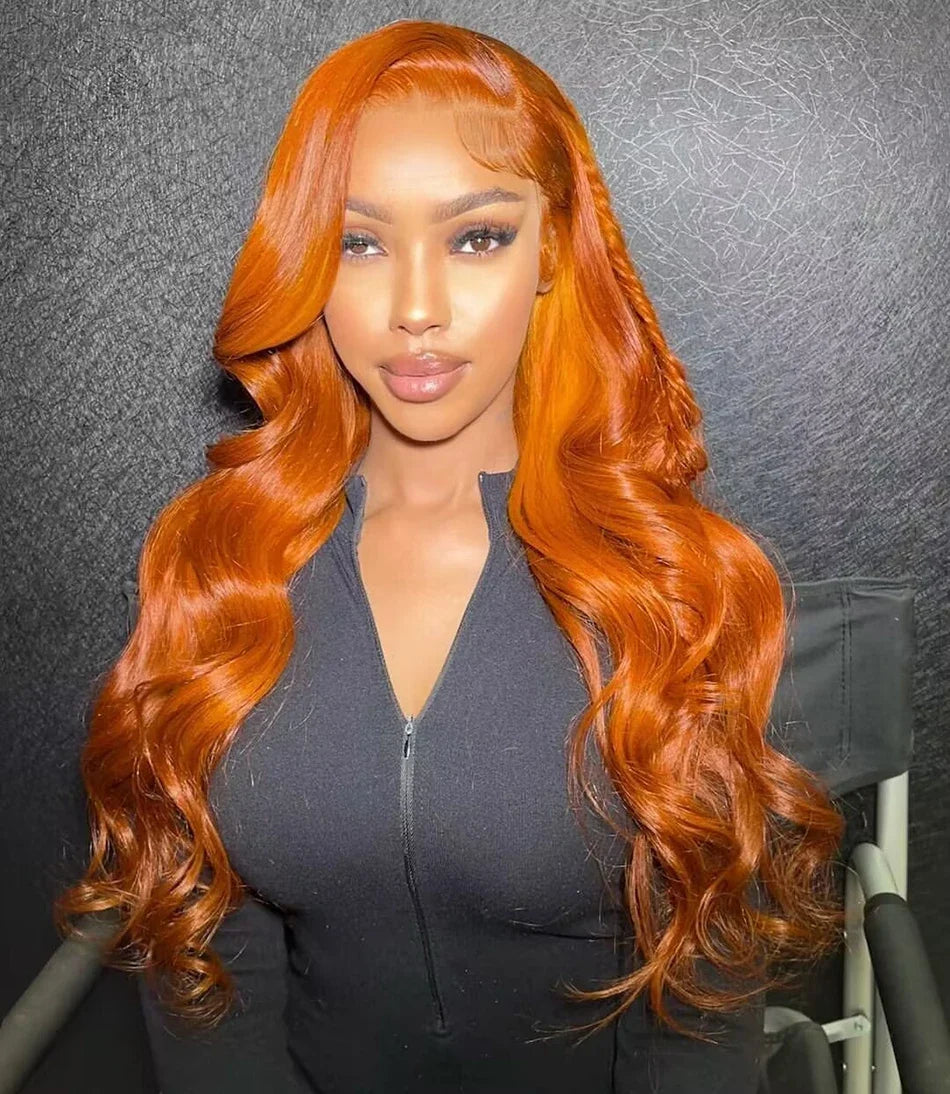 13x6 HD Lace Front Orange wigs
