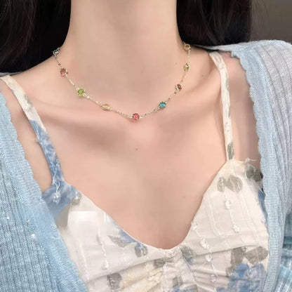 Natural stone choker necklace