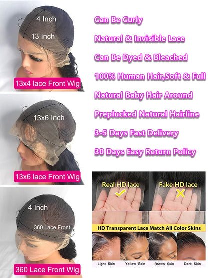 13x6 Deep Wave Lace Frontal Wig Curly