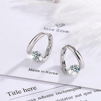 Gold Crystals Simple Earrings