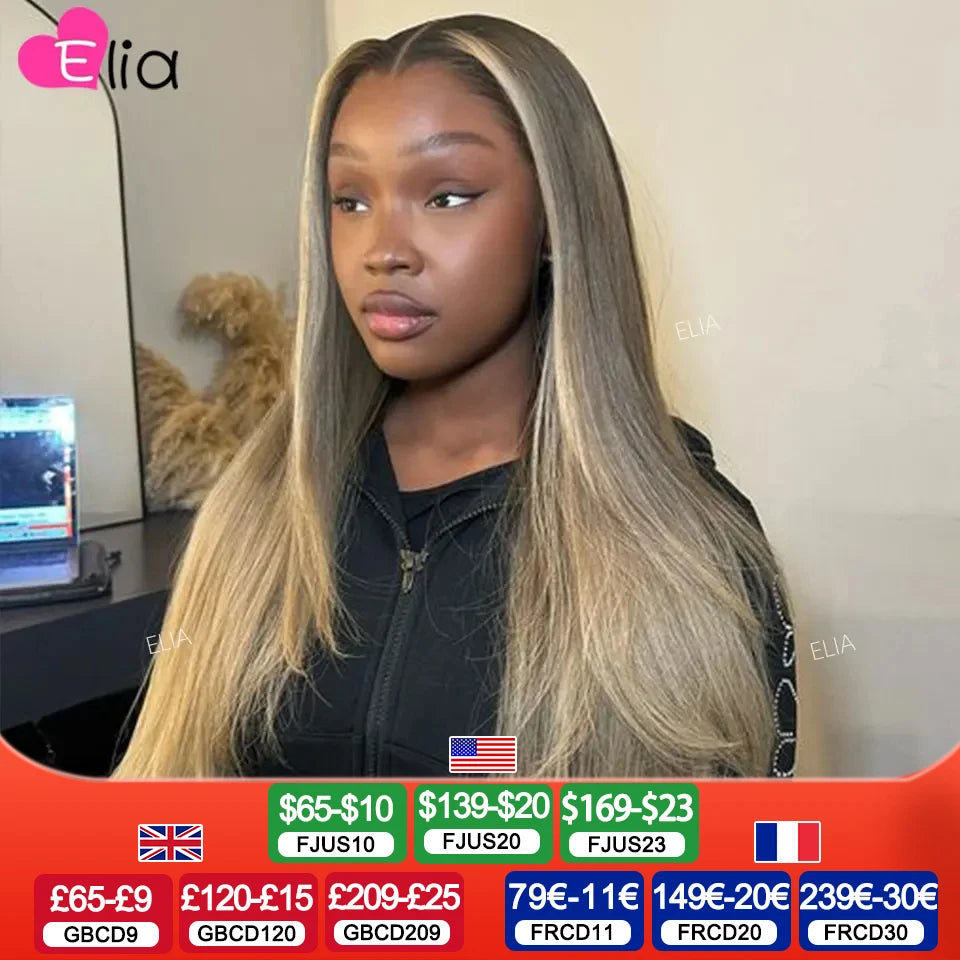 Ombre Ash Blonde Lace Closure Wig