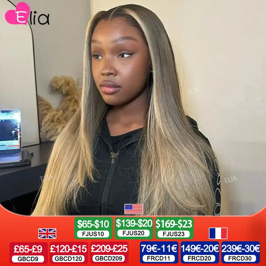 Ombre Ash Blonde Lace Closure Wig