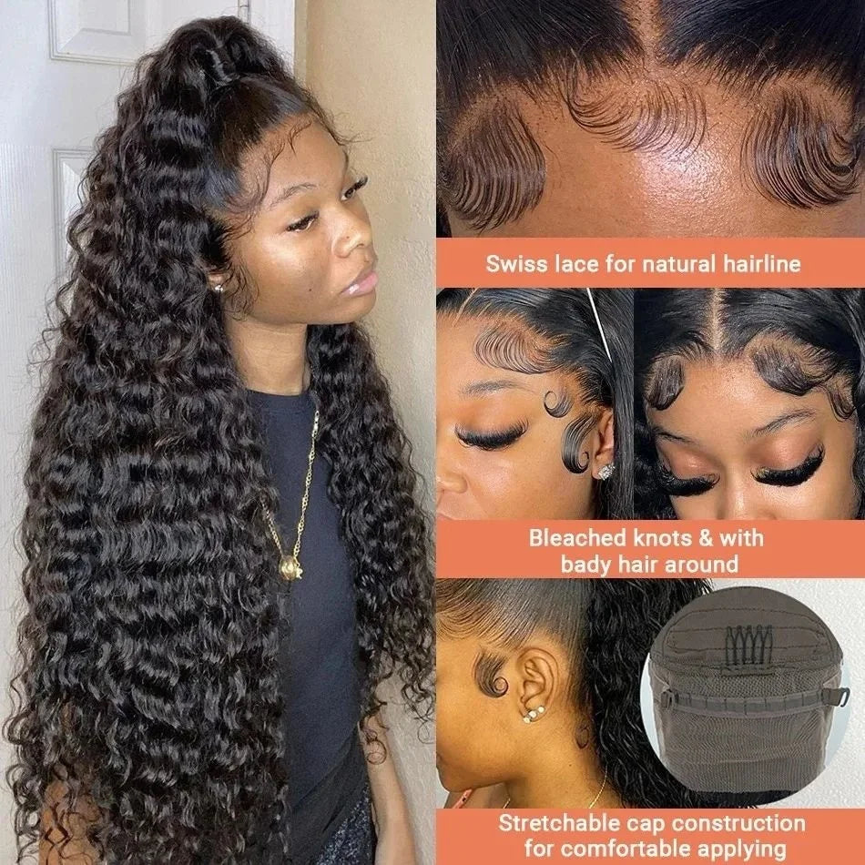 13x6 Deep Wave Lace Frontal Wig Curly