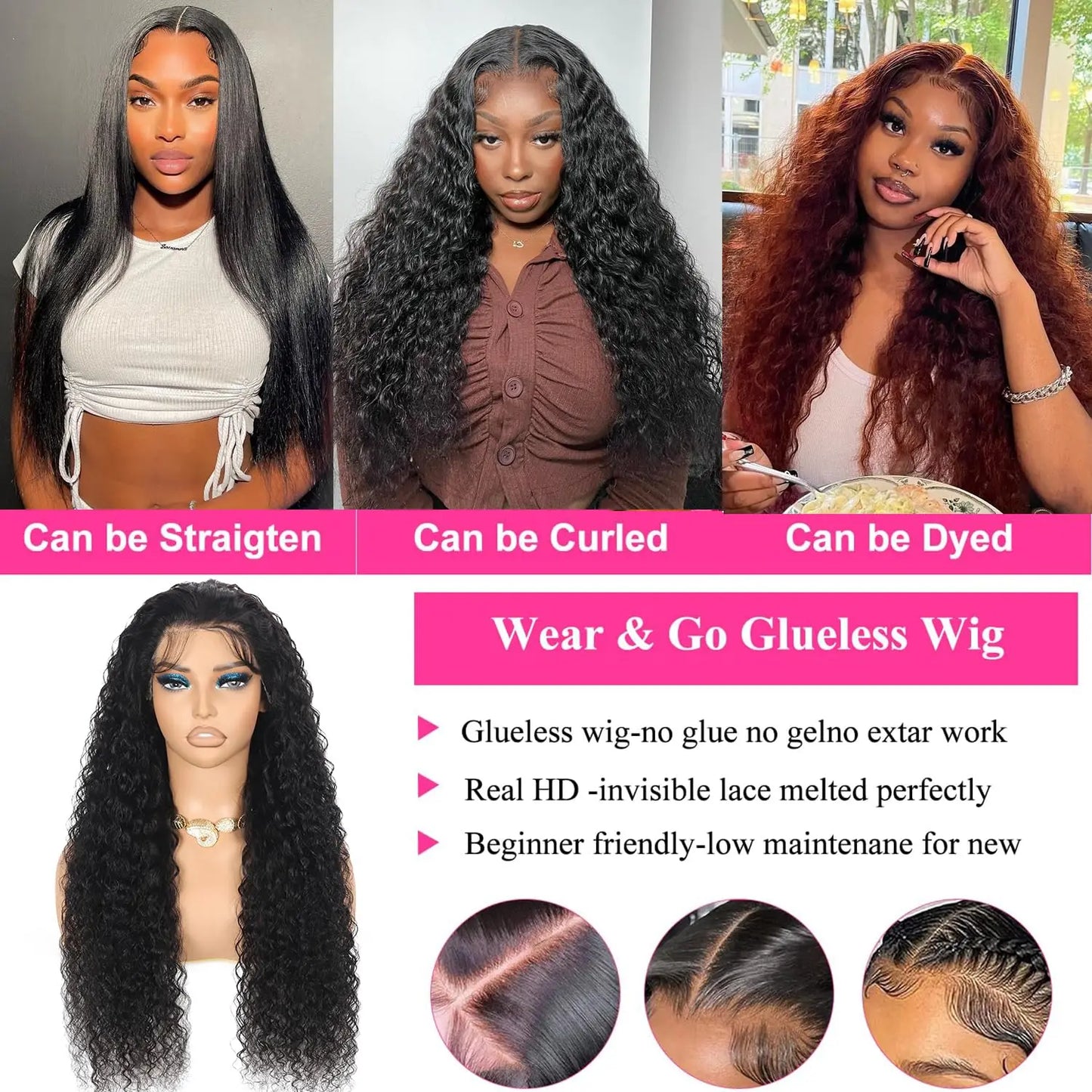 Deep Wave Lace Front Wigs curly