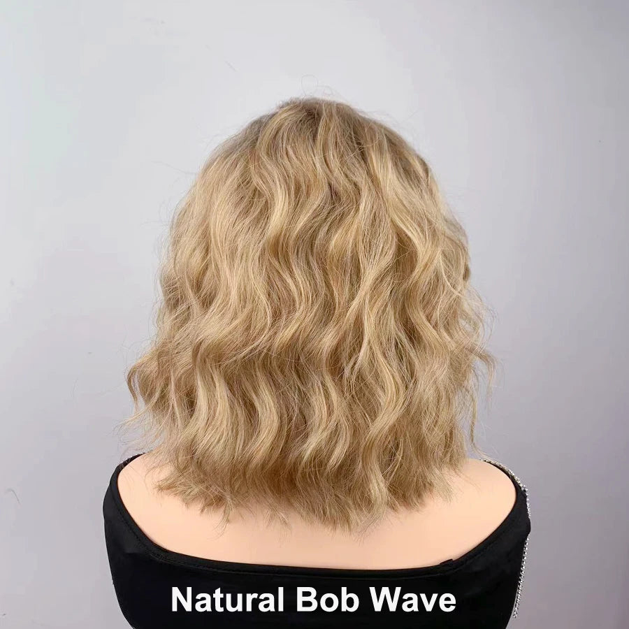 Synthetic Wavy Bob Wig curly