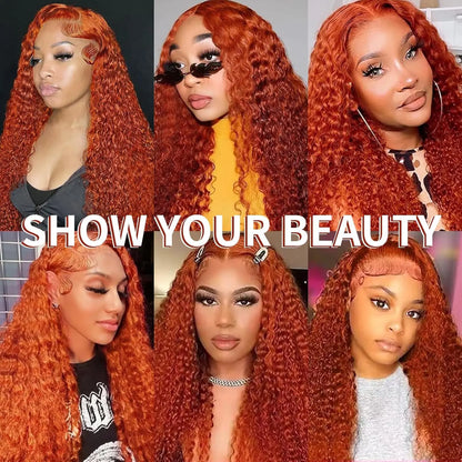 Orange Ginger Lace Front Wig Curly