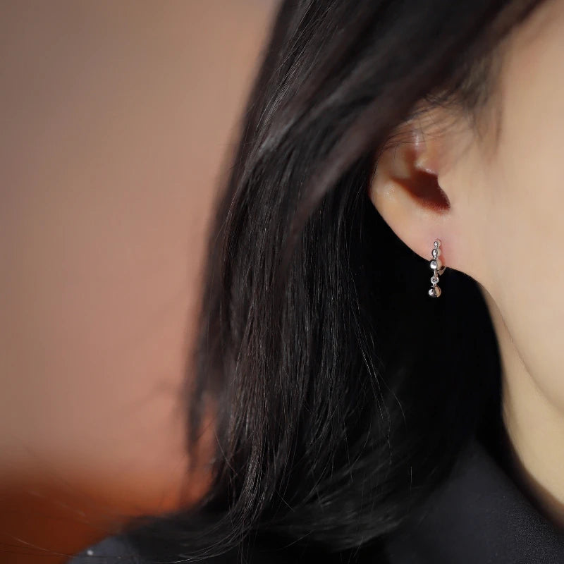 Silver Earrings Simple Fashionable