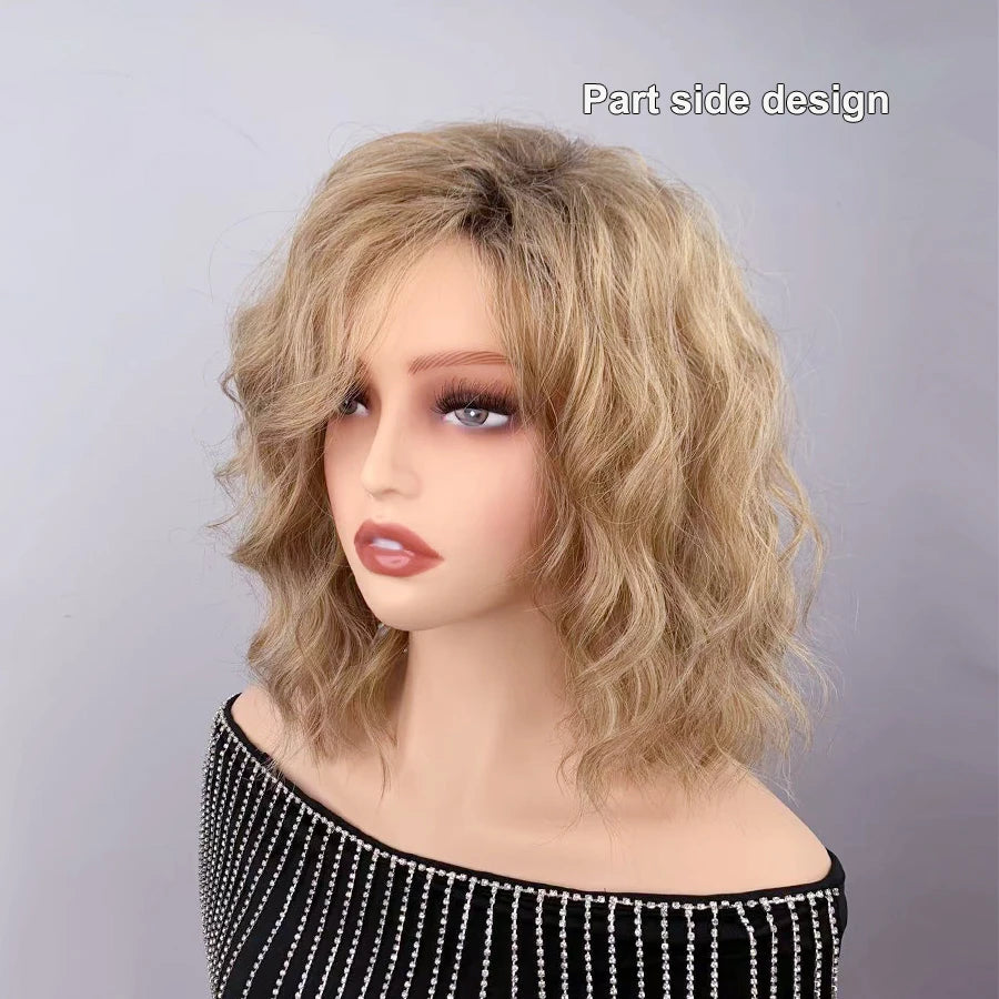 Synthetic Wavy Bob Wig curly