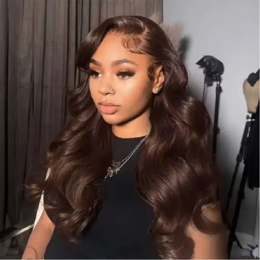 3B 3C Chocolate Brown Body Wave Wigs