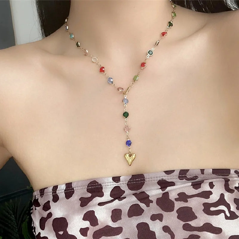 Natural stone choker necklace