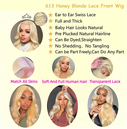 613 Honey Blonde Body Wave Wigs