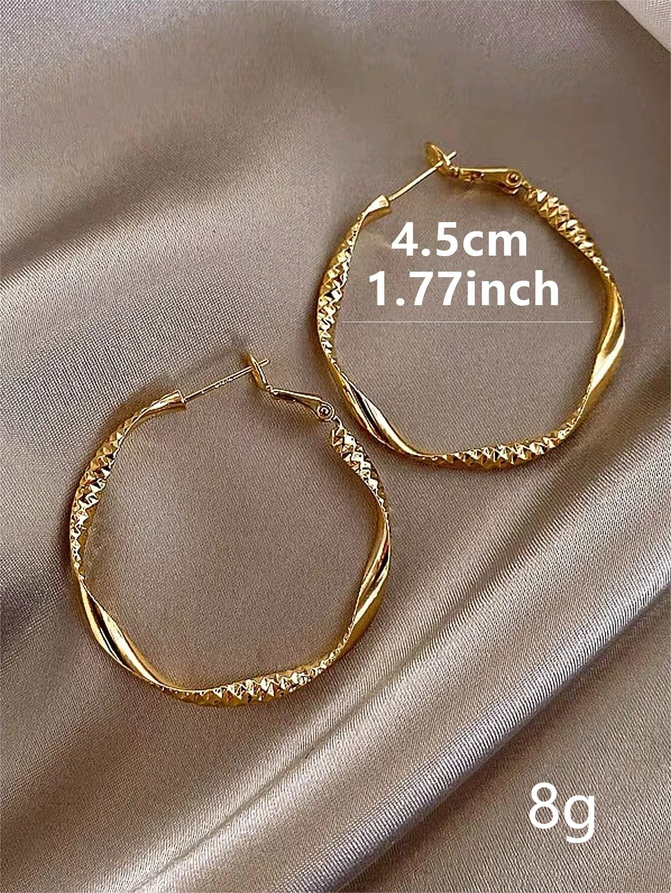 Exquisite silky texture design earrings