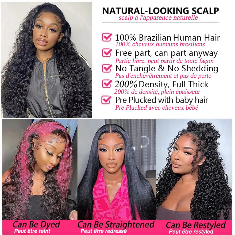 Deep Wave Frontal Wig curly