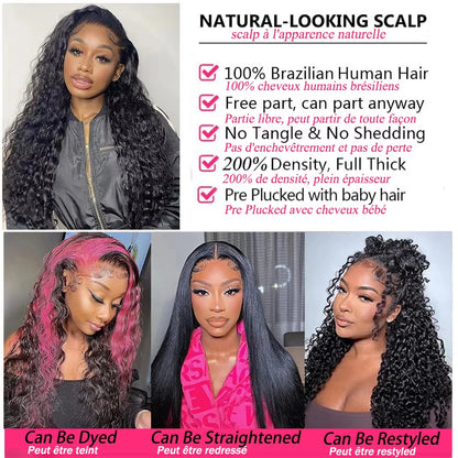 Deep Wave Frontal Wig curly