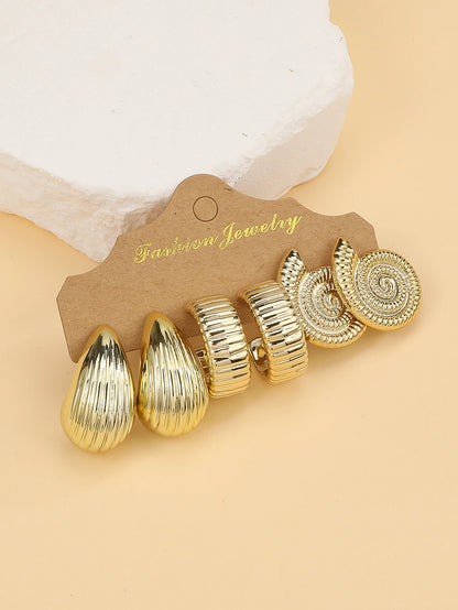 3PAIRS-6PAIRS/Set Fashionable &Golden Starfish,