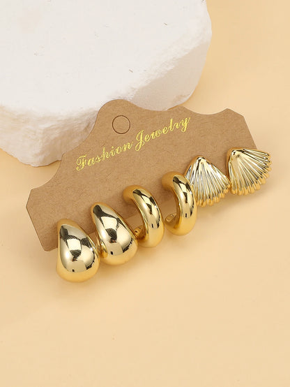 3PAIRS-6PAIRS/Set Fashionable &Golden Starfish,