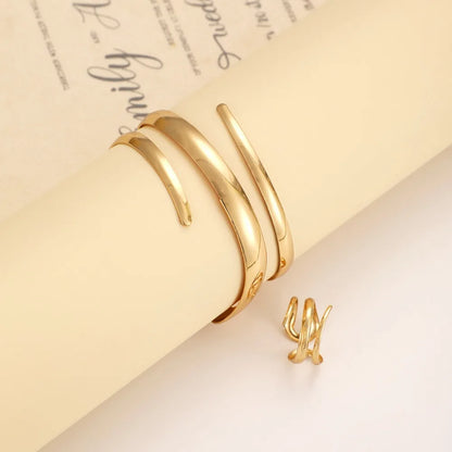 Geometric Line Bracelet Ring