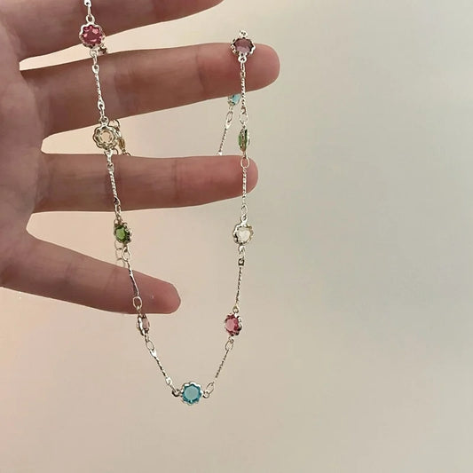 Natural stone choker necklace
