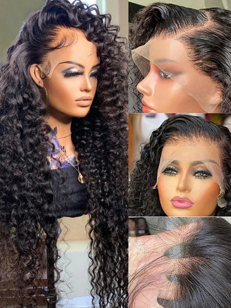 40 Inch Deep Wave Lace Front Wig curly