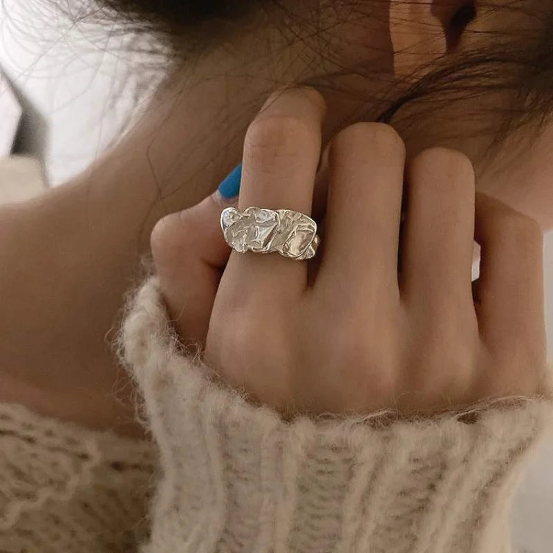 Irregular Pleated Ring