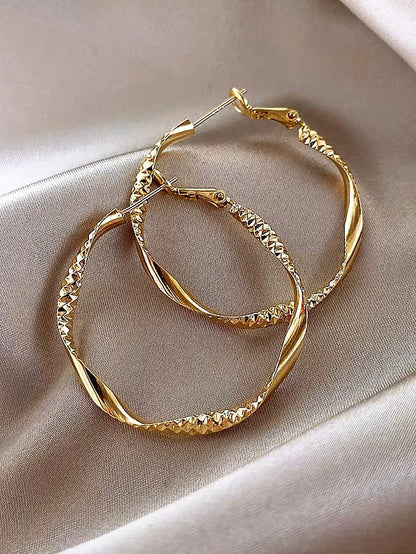 Exquisite silky texture design earrings