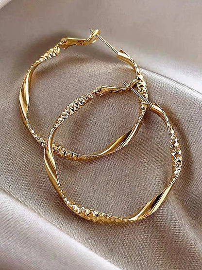 Exquisite silky texture design earrings