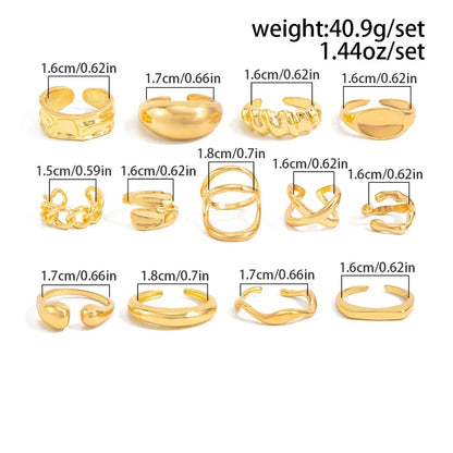 Rings Set Fashion Irregular