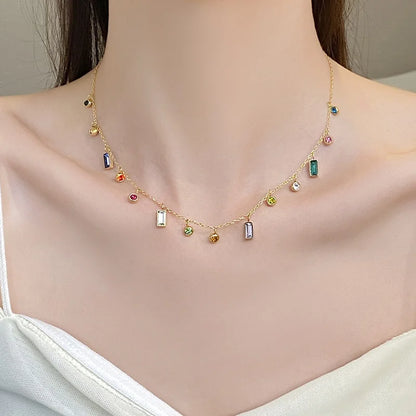 Natural stone choker necklace