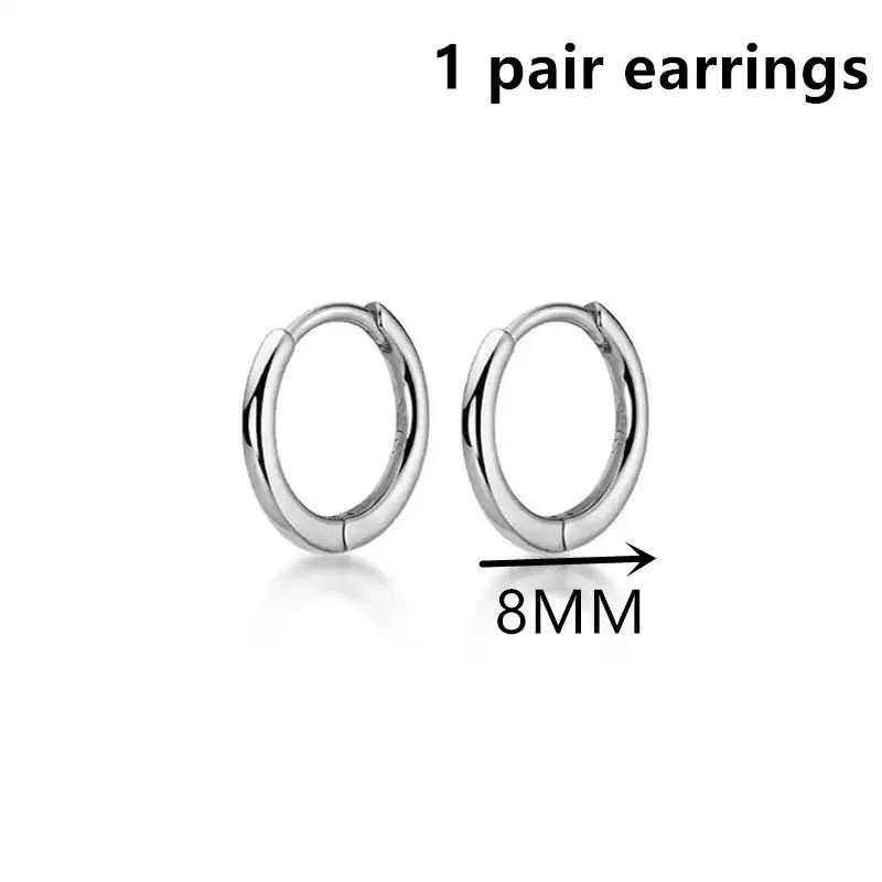 Exquisite 925 Sterling Silver Small Earrings