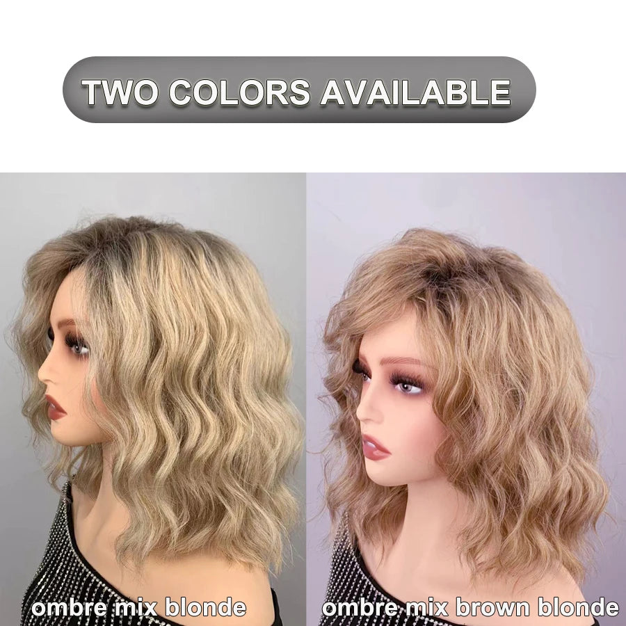 Synthetic Wavy Bob Wig curly