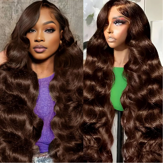 3B 3C Chocolate Brown Body Wave Wigs