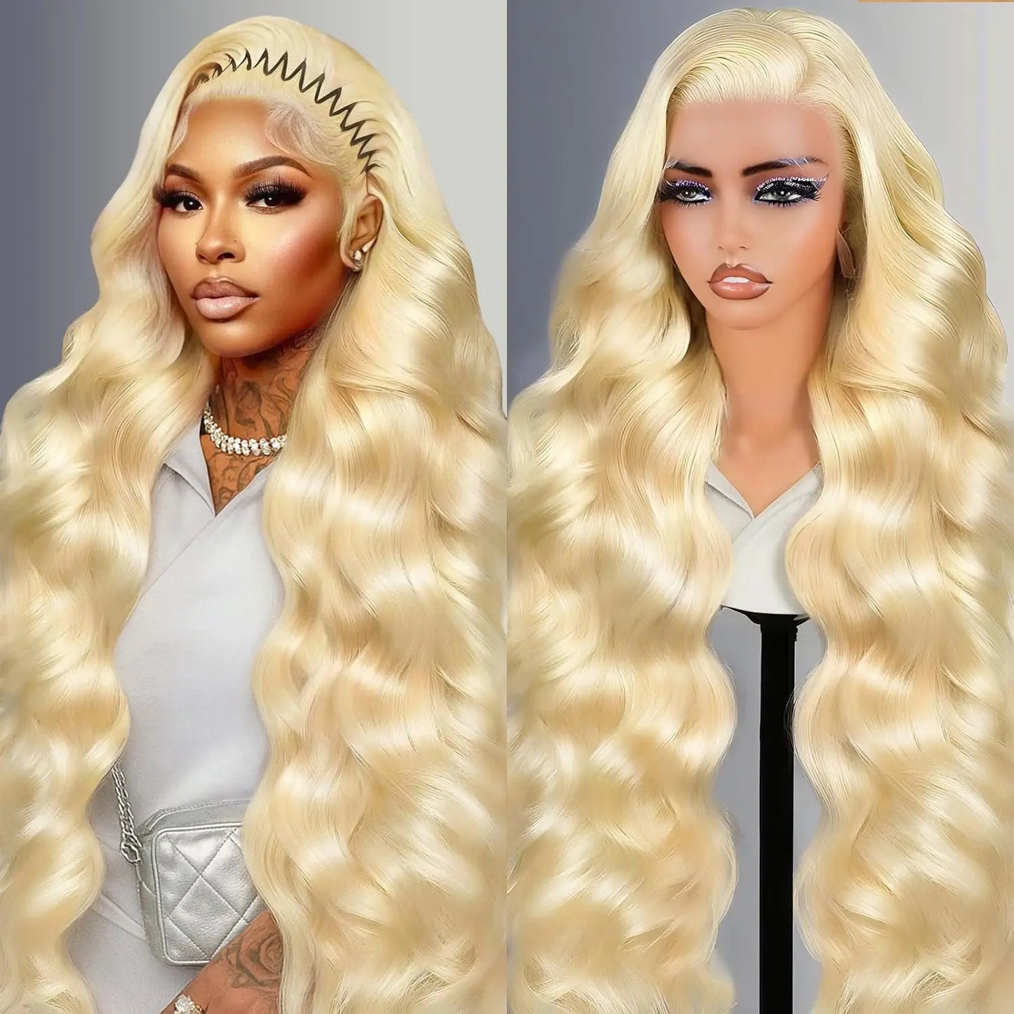 40 Inch 613 Lace Front Wigs curly