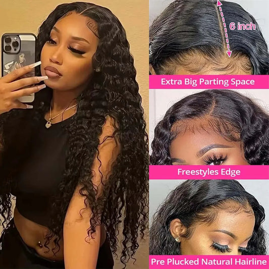 Deep Wave Frontal Wig curly