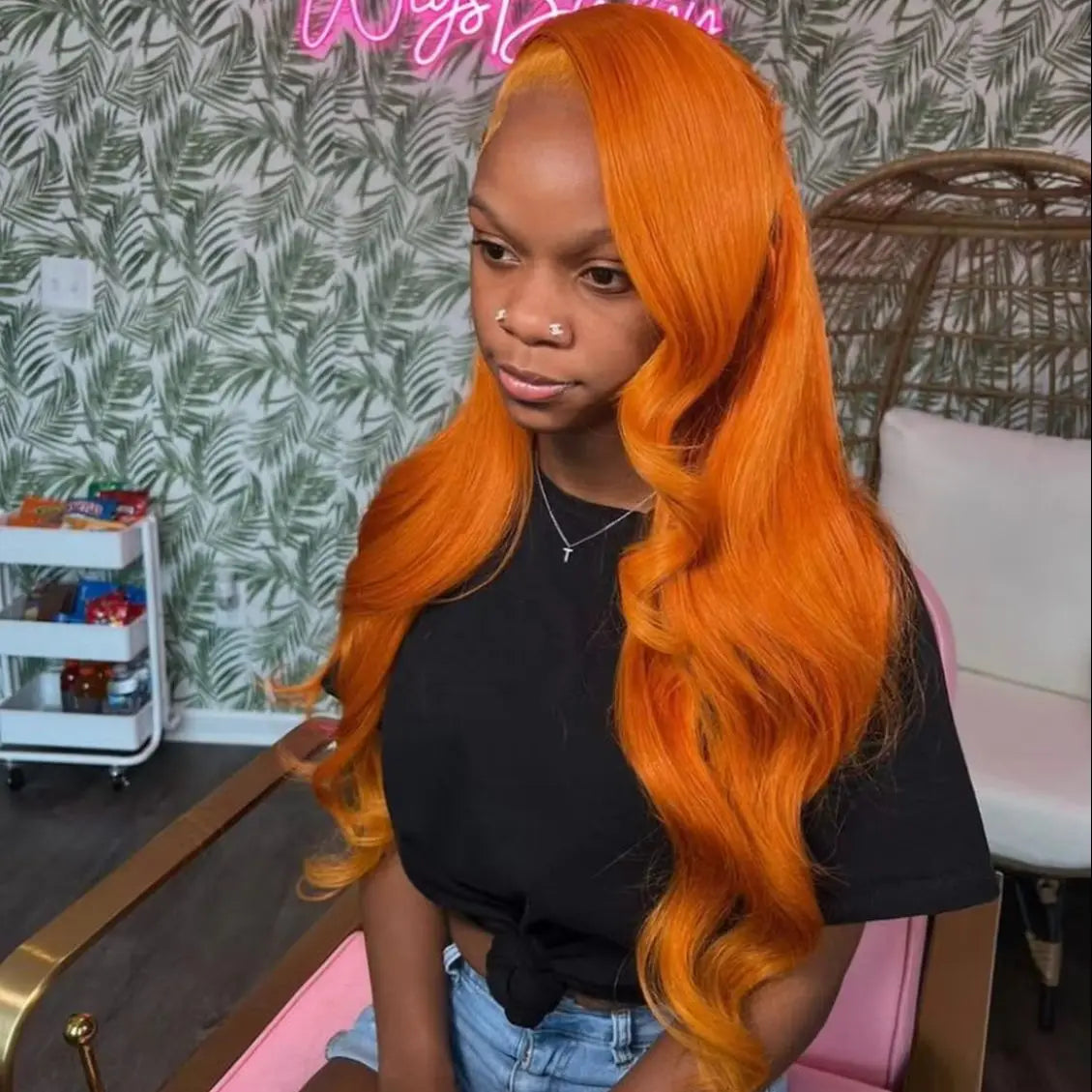 Ginger Orange Body Wave wig