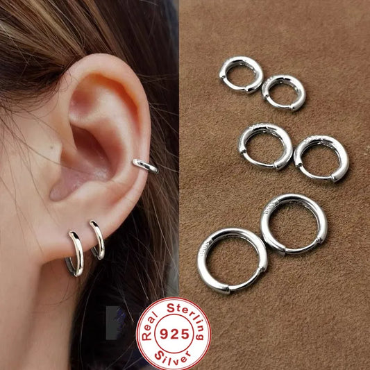 Exquisite 925 Sterling Silver Small Earrings